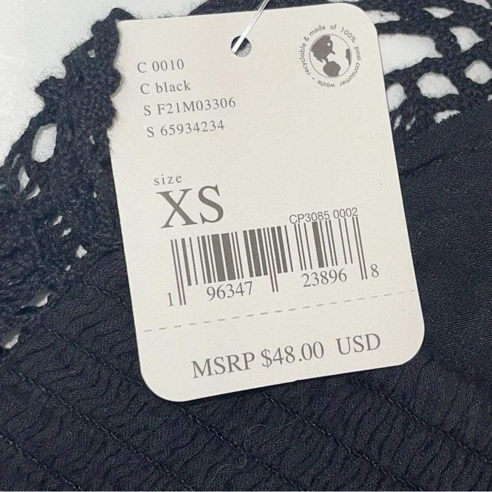 NWT Free People Mariana Bralette Black Sz XS